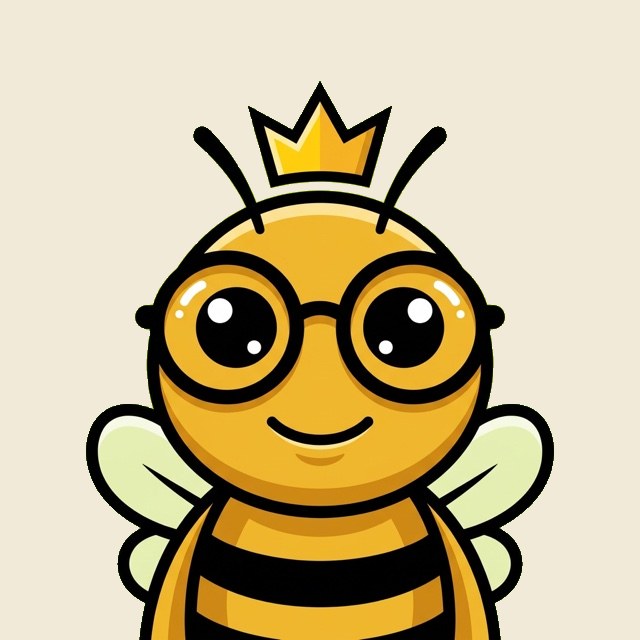 The Queen Bee, a crowned bee