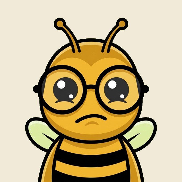 The Scout Bee, a wide-eyed character bee